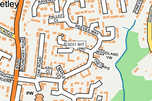 SO31 8HT map - OS OpenMap – Local (Ordnance Survey)