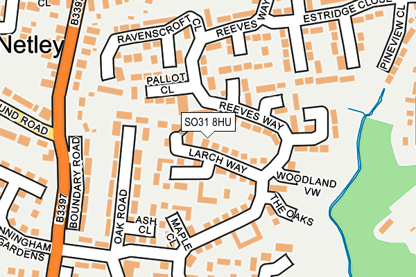 SO31 8HU map - OS OpenMap – Local (Ordnance Survey)