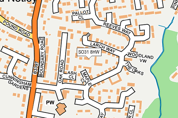 SO31 8HW map - OS OpenMap – Local (Ordnance Survey)