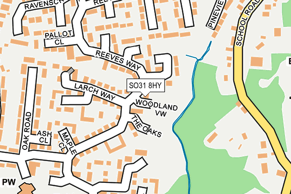 SO31 8HY map - OS OpenMap – Local (Ordnance Survey)