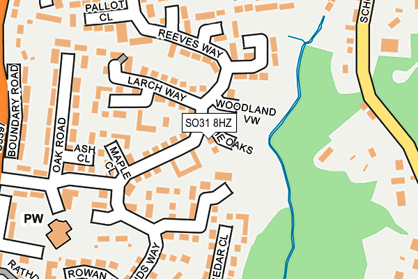 SO31 8HZ map - OS OpenMap – Local (Ordnance Survey)