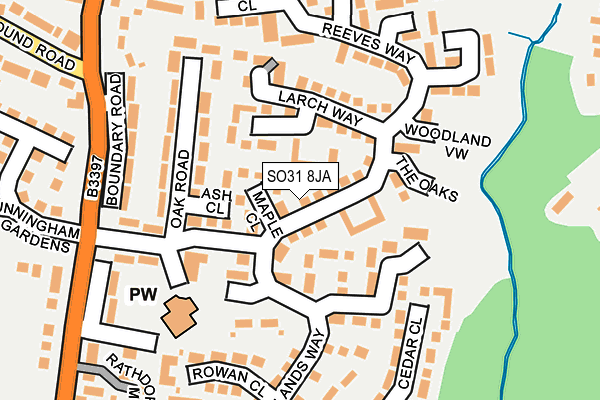 SO31 8JA map - OS OpenMap – Local (Ordnance Survey)