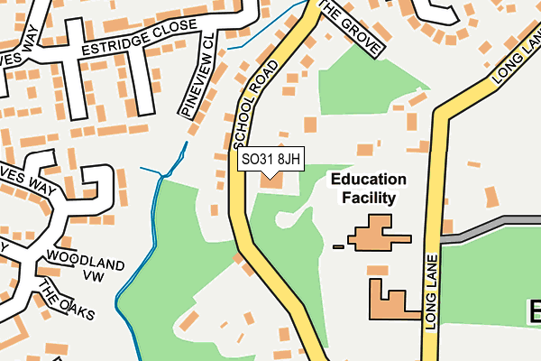 SO31 8JH map - OS OpenMap – Local (Ordnance Survey)