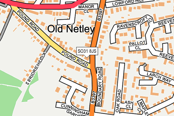 SO31 8JS map - OS OpenMap – Local (Ordnance Survey)