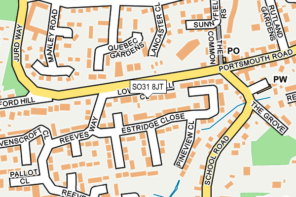 SO31 8JT map - OS OpenMap – Local (Ordnance Survey)