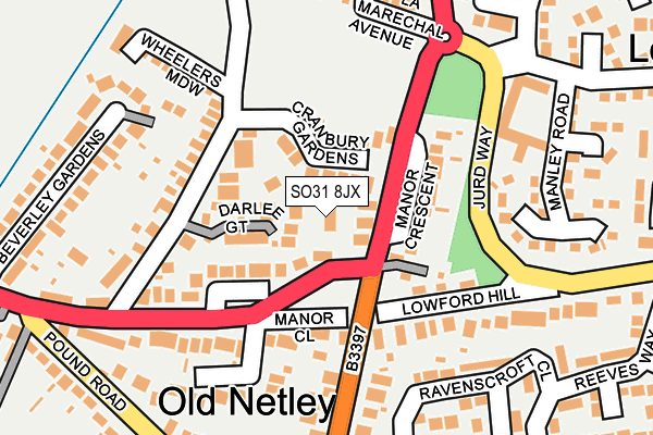 SO31 8JX map - OS OpenMap – Local (Ordnance Survey)