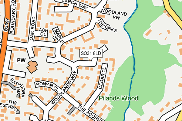 SO31 8LD map - OS OpenMap – Local (Ordnance Survey)
