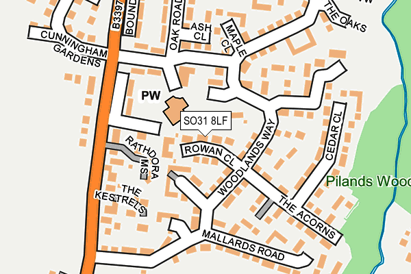 SO31 8LF map - OS OpenMap – Local (Ordnance Survey)