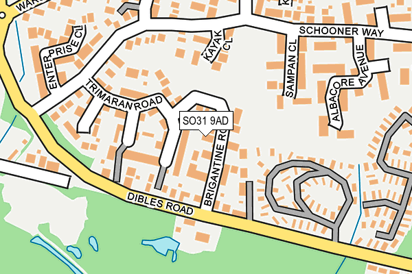 SO31 9AD map - OS OpenMap – Local (Ordnance Survey)