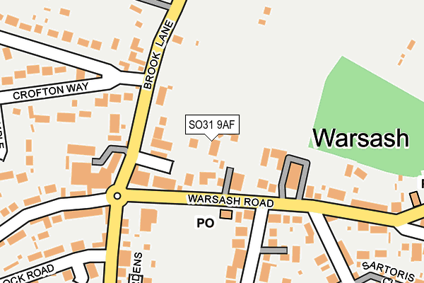 SO31 9AF map - OS OpenMap – Local (Ordnance Survey)