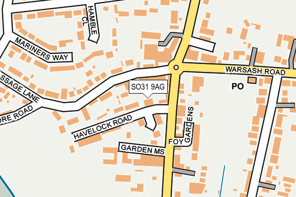 SO31 9AG map - OS OpenMap – Local (Ordnance Survey)