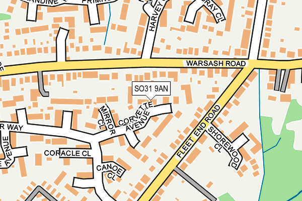 SO31 9AN map - OS OpenMap – Local (Ordnance Survey)