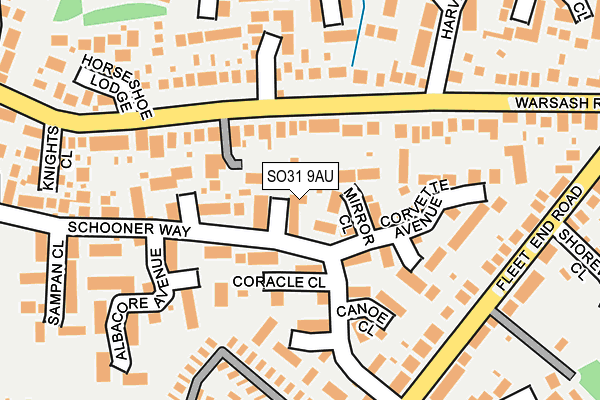 SO31 9AU map - OS OpenMap – Local (Ordnance Survey)