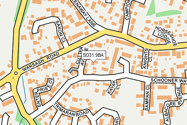 SO31 9BA map - OS OpenMap – Local (Ordnance Survey)