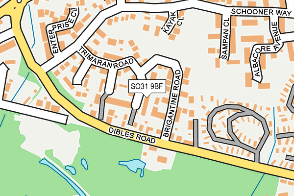 SO31 9BF map - OS OpenMap – Local (Ordnance Survey)