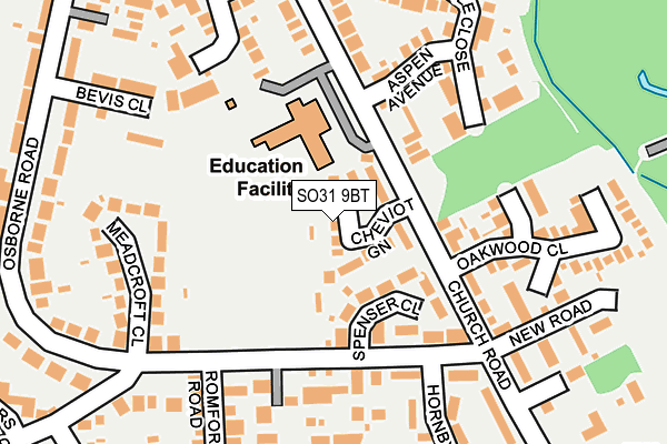 SO31 9BT map - OS OpenMap – Local (Ordnance Survey)