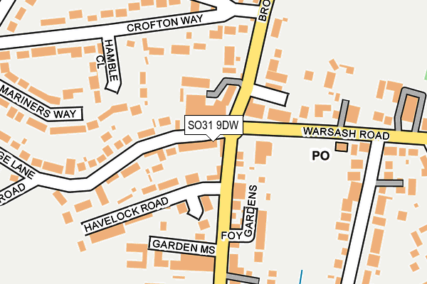 SO31 9DW map - OS OpenMap – Local (Ordnance Survey)