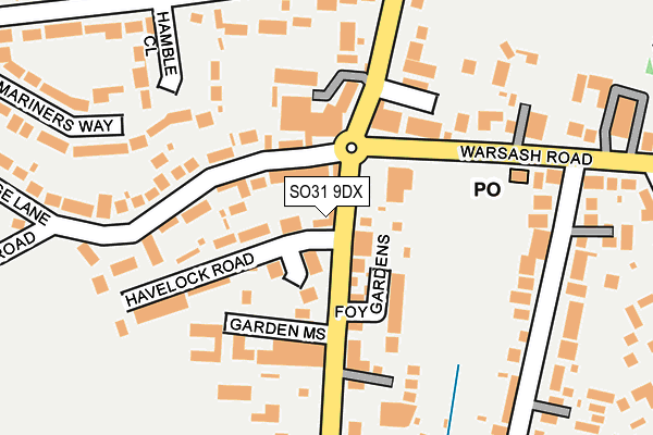 SO31 9DX map - OS OpenMap – Local (Ordnance Survey)