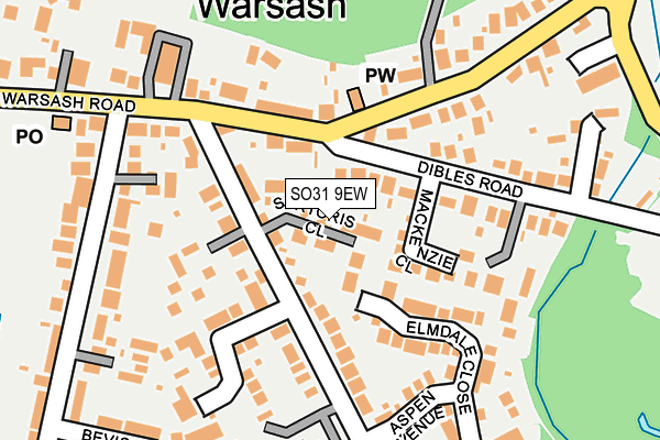 SO31 9EW map - OS OpenMap – Local (Ordnance Survey)