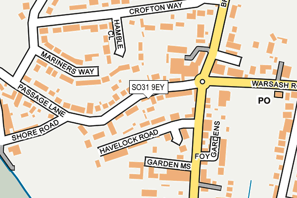 SO31 9EY map - OS OpenMap – Local (Ordnance Survey)