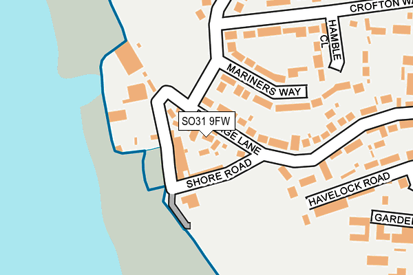 SO31 9FW map - OS OpenMap – Local (Ordnance Survey)