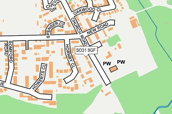 SO31 9GF map - OS OpenMap – Local (Ordnance Survey)