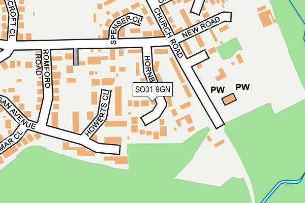 SO31 9GN map - OS OpenMap – Local (Ordnance Survey)