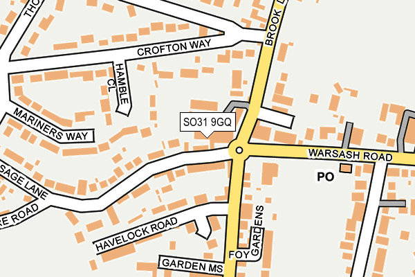 SO31 9GQ map - OS OpenMap – Local (Ordnance Survey)