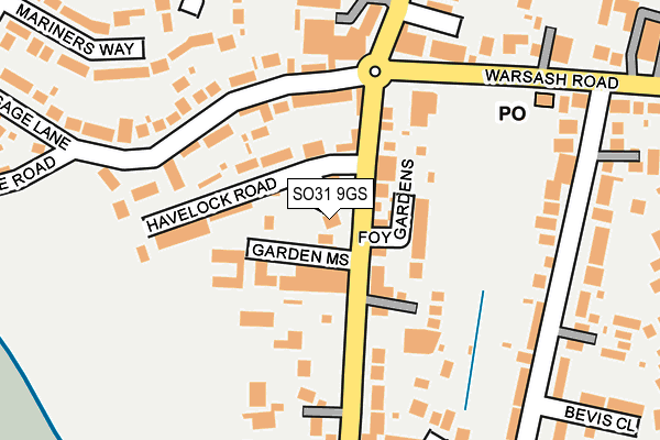SO31 9GS map - OS OpenMap – Local (Ordnance Survey)