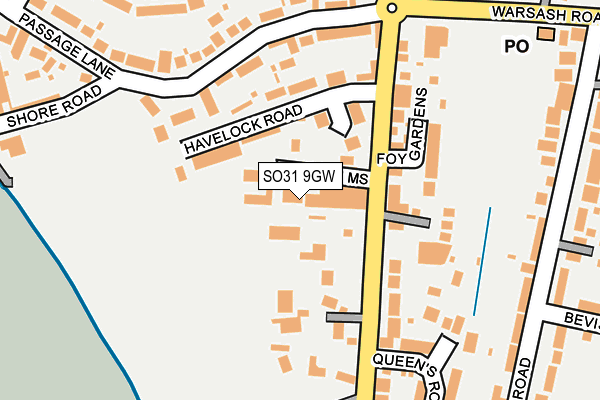 SO31 9GW map - OS OpenMap – Local (Ordnance Survey)