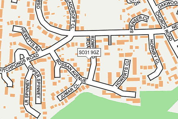 SO31 9GZ map - OS OpenMap – Local (Ordnance Survey)