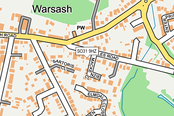 SO31 9HZ map - OS OpenMap – Local (Ordnance Survey)