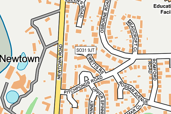 SO31 9JT map - OS OpenMap – Local (Ordnance Survey)
