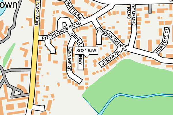 SO31 9JW map - OS OpenMap – Local (Ordnance Survey)