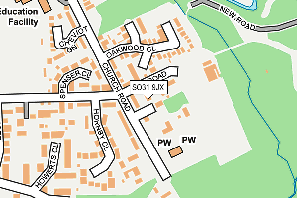 SO31 9JX map - OS OpenMap – Local (Ordnance Survey)