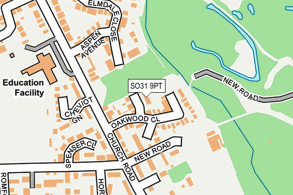 SO31 9PT map - OS OpenMap – Local (Ordnance Survey)