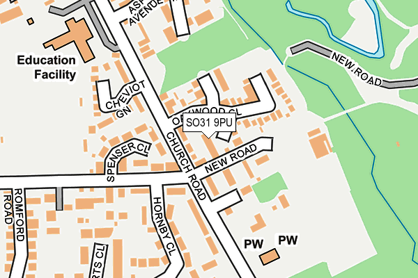 SO31 9PU map - OS OpenMap – Local (Ordnance Survey)