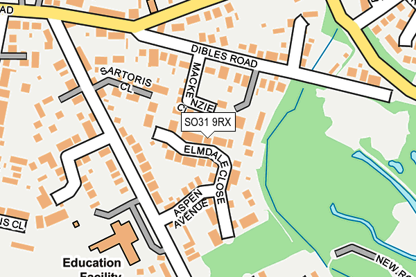 SO31 9RX map - OS OpenMap – Local (Ordnance Survey)