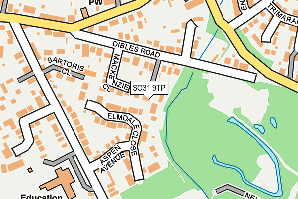 SO31 9TP map - OS OpenMap – Local (Ordnance Survey)