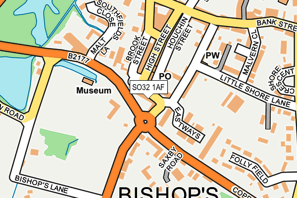 SO32 1AF map - OS OpenMap – Local (Ordnance Survey)