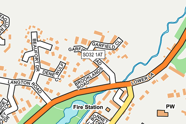 SO32 1AT map - OS OpenMap – Local (Ordnance Survey)