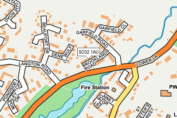 SO32 1AU map - OS OpenMap – Local (Ordnance Survey)