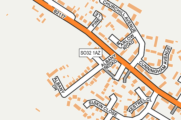 SO32 1AZ map - OS OpenMap – Local (Ordnance Survey)
