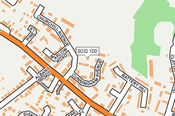 SO32 1DD map - OS OpenMap – Local (Ordnance Survey)