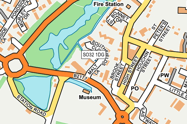 SO32 1DG map - OS OpenMap – Local (Ordnance Survey)