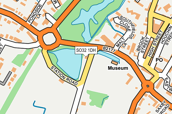 SO32 1DH map - OS OpenMap – Local (Ordnance Survey)