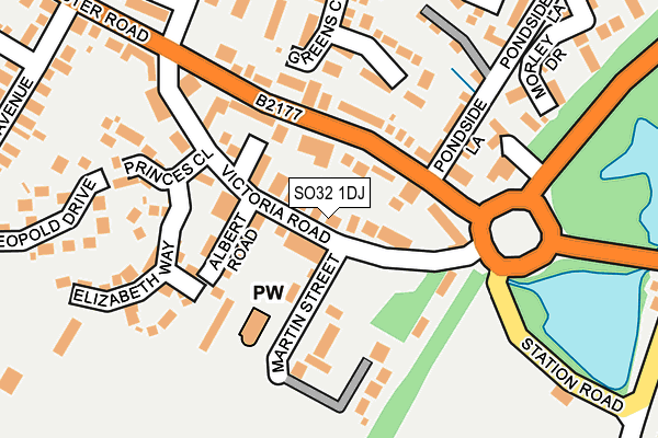 SO32 1DJ map - OS OpenMap – Local (Ordnance Survey)