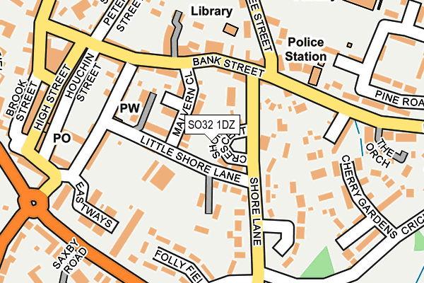 SO32 1DZ map - OS OpenMap – Local (Ordnance Survey)