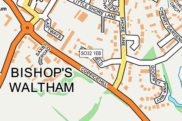 SO32 1EB map - OS OpenMap – Local (Ordnance Survey)