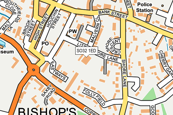SO32 1ED map - OS OpenMap – Local (Ordnance Survey)